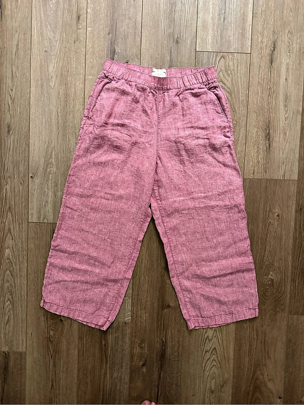 Cynthia Rowley Isola 100% Linen Pant, Faded Heather Red, Women’s Medium
